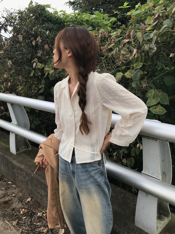 (당일발송♥) baguette collar blouse