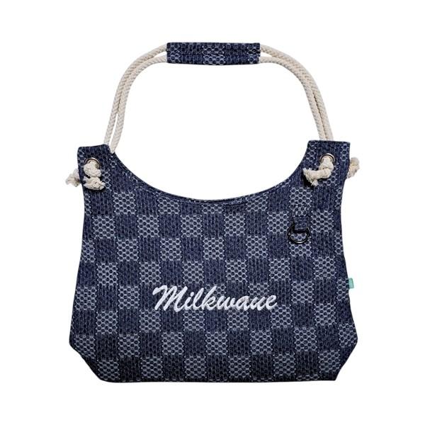 Denim Wavy Journey Shoulder Bag [Indigo]