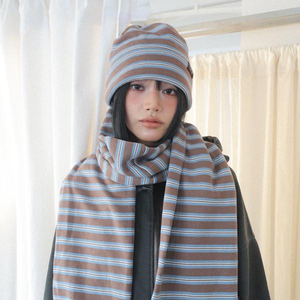 [30% OFF] BROWN STRIPE MUFFLER