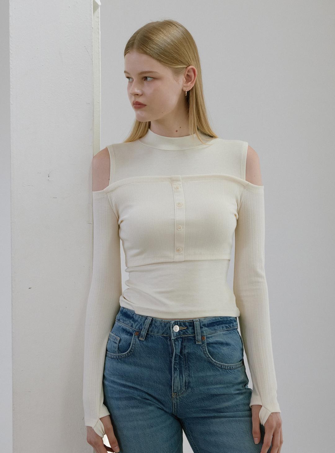 [NEW] 미네르바 오프숄더 롱슬리브  Minerva off-shoulder long sleeve (3color)