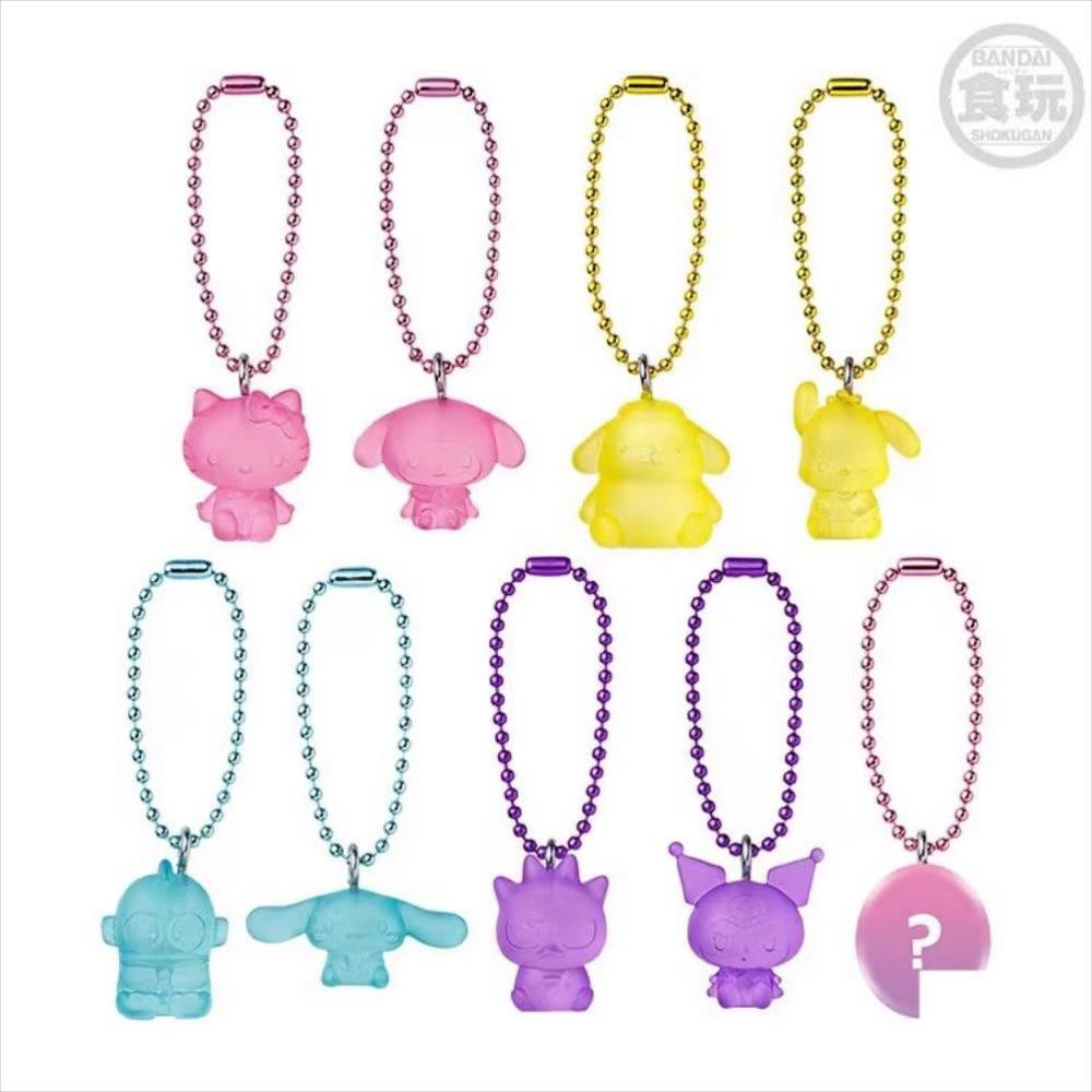 일본 반다이 반투명 키링 포차코 시나모롤 쿠로미 폼폼푸린 헬로키티