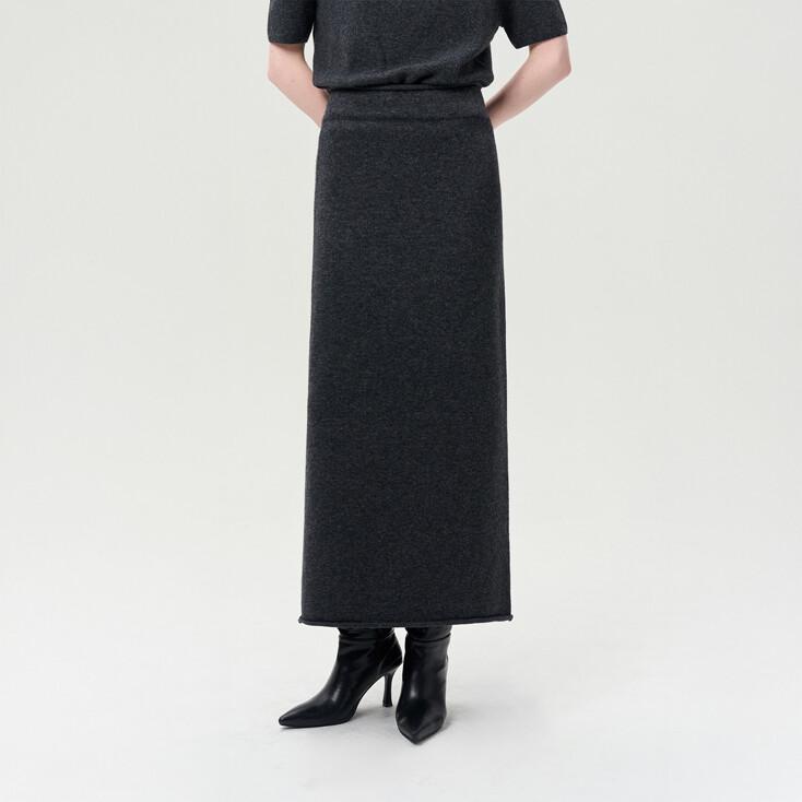 CASHMERE MERINO WOOL KNIT SKIRT