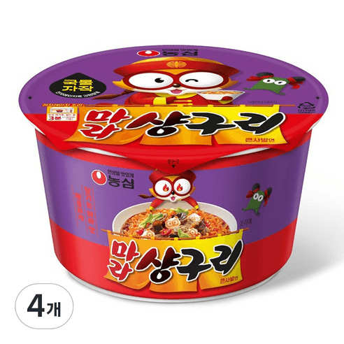 마라 샹구리 큰사발면 103g, 4개