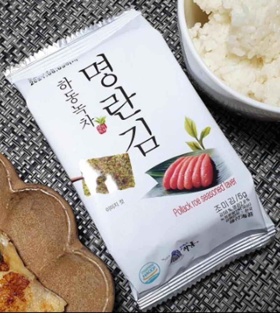 하동 녹차 명란김 24봉 실속형 선물세트 도시락 조미 맛 김 [원산지:국산(경상남도 하동군)]