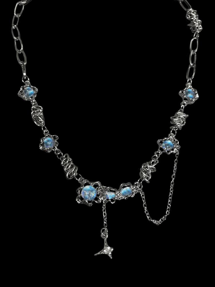 •• BLUE TWIST CHOKER 1 •• [신상품세일] /블루 트위스트 초커 / 스트릿 펑크 유니크 디자인 / 서큐버스 바이럴