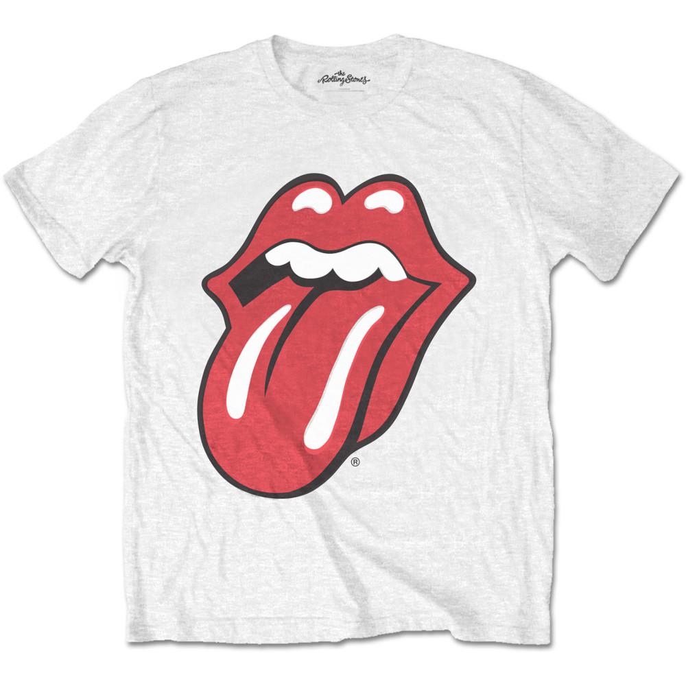 [S,M,L,XL,2XL 국내배송] 공식 THE ROLLING STONES 더 롤링 스톤즈 Classic Tongue 반팔 티셔츠 (화이트)