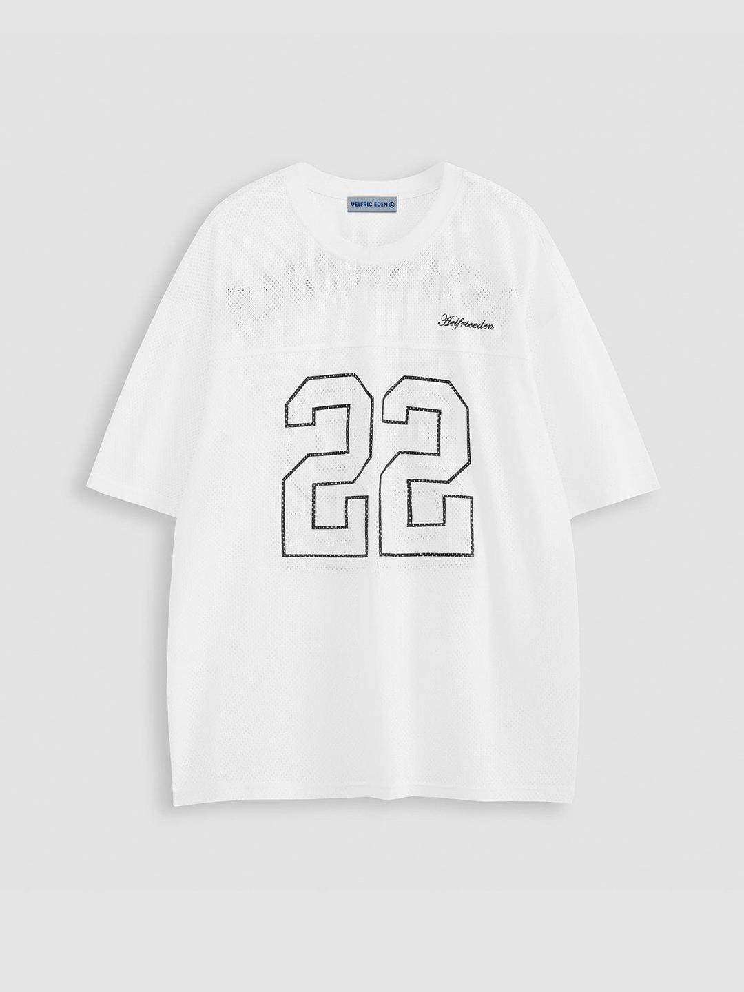 [Pre-Order] Aelfric Eden Mesh Print Tee - White / XS