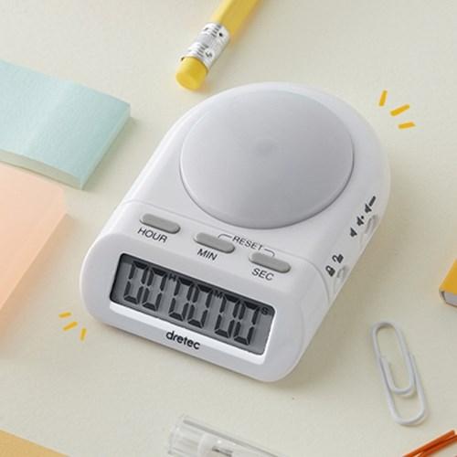 드레텍 스톱워치 화이트 블랙_공부타이머 스톱워치