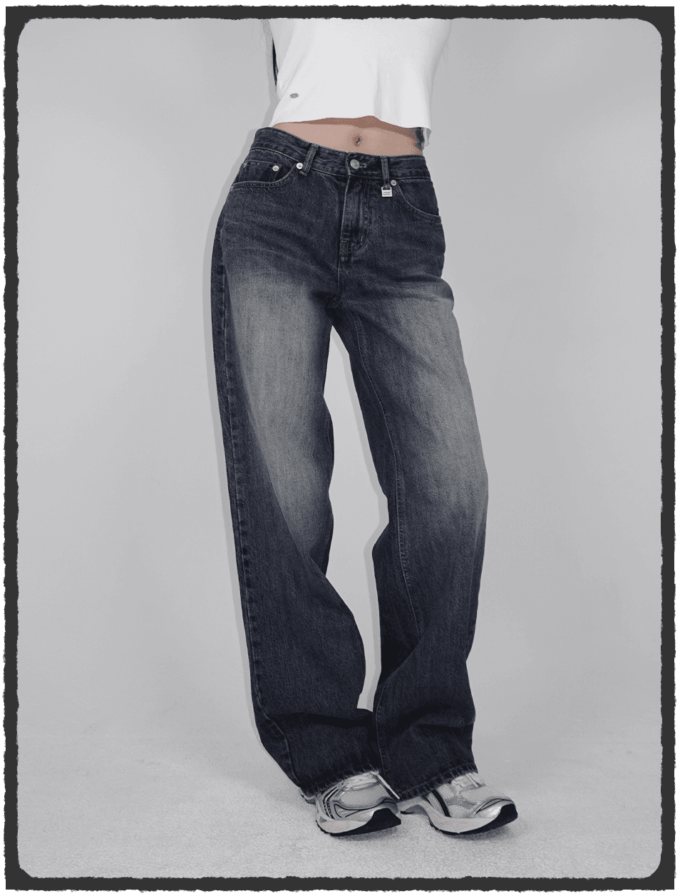 Stone Low-Rise Demim Jean