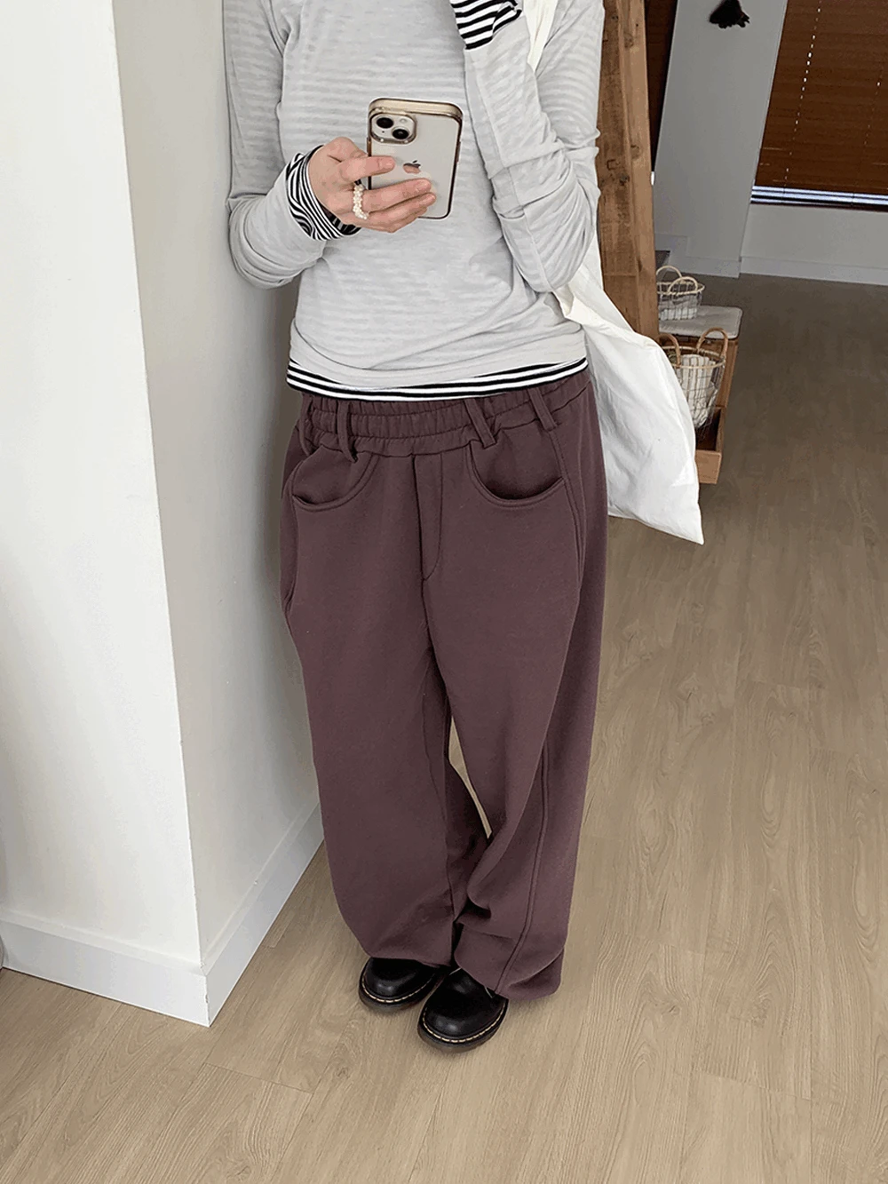 애스틴 루즈핏 밴딩 기모 스웻팬츠 (5c)