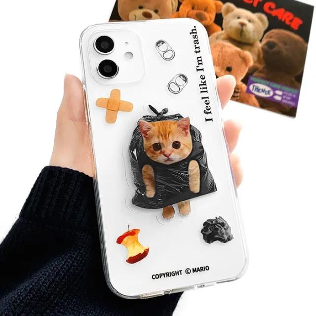 [젤리+투명톡 봉지냥]아이폰케이스 갤럭시 핸드폰 휴대폰 아이폰14 13 12 11 x xs xr 8 7 6 se2 se3 프로 미니 맥스 s23 s22 S21 S20 S10e s9 s8 플러스 울트라 fe 갤럭시노트 노트 20 10 9 8  a 10e 23 24 30 31 32 33 34 42 50 51 52s 53 54 82 90 lg벨벳 와이드 4 5 퀀텀 점프 2 3 x커버5