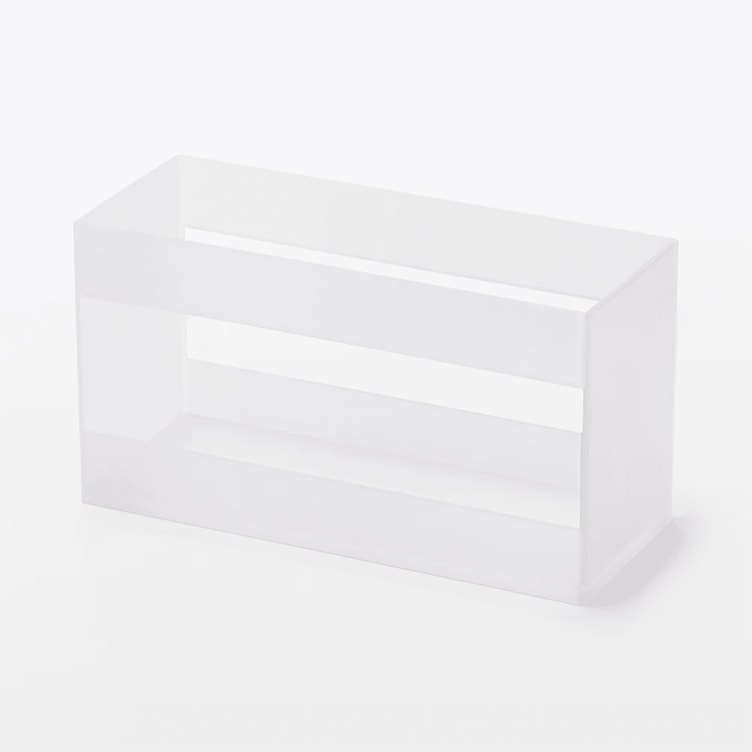 再生ポリプロピレン入りメイクボックス用ボトルスタンド