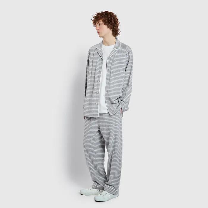 [JAJU/자주] 남 스마트 코튼 10부 파자마 세트_라이트 그레이