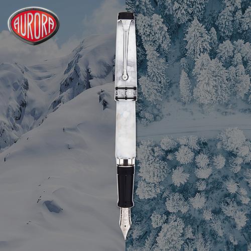 오로라 만년필 한정판 옵티마 366 비앙카