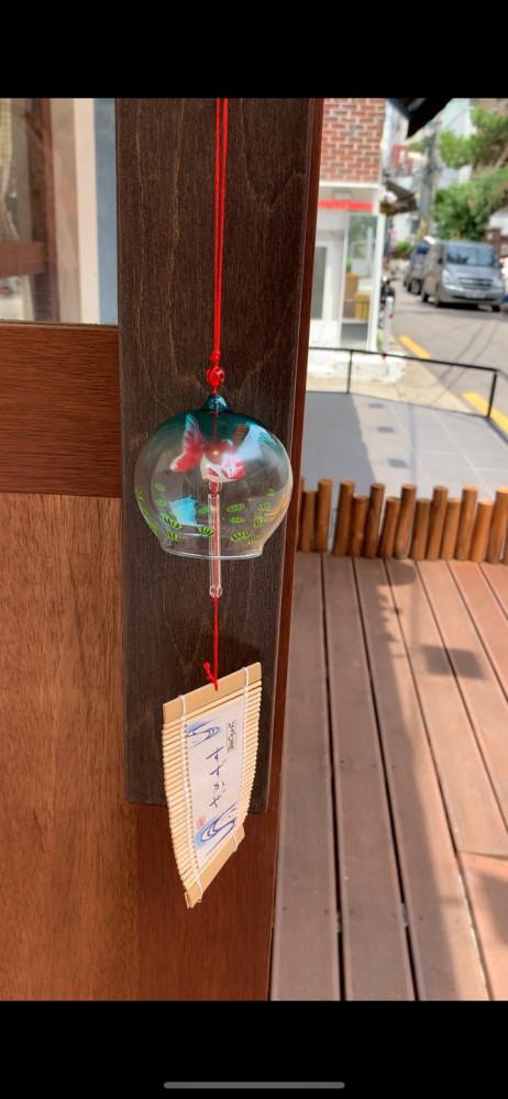 일본 후우링 유리풍경 여름 액막이 행운 종