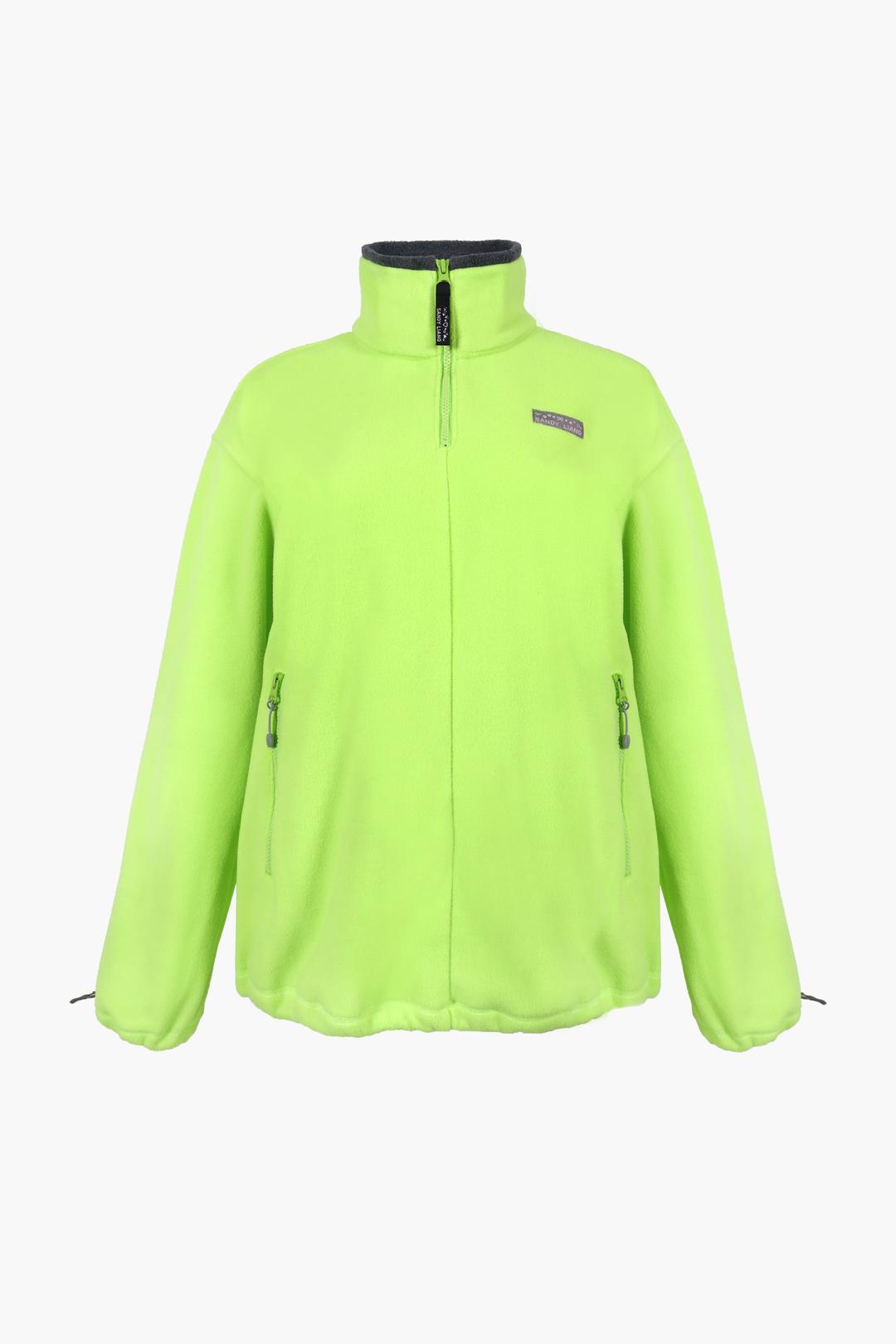 ASCHER PULLOVER FLEECE IN NEON GREEN - LIME / XS