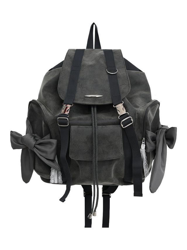 [6/7 예약발송] bow backpack (charcoal)