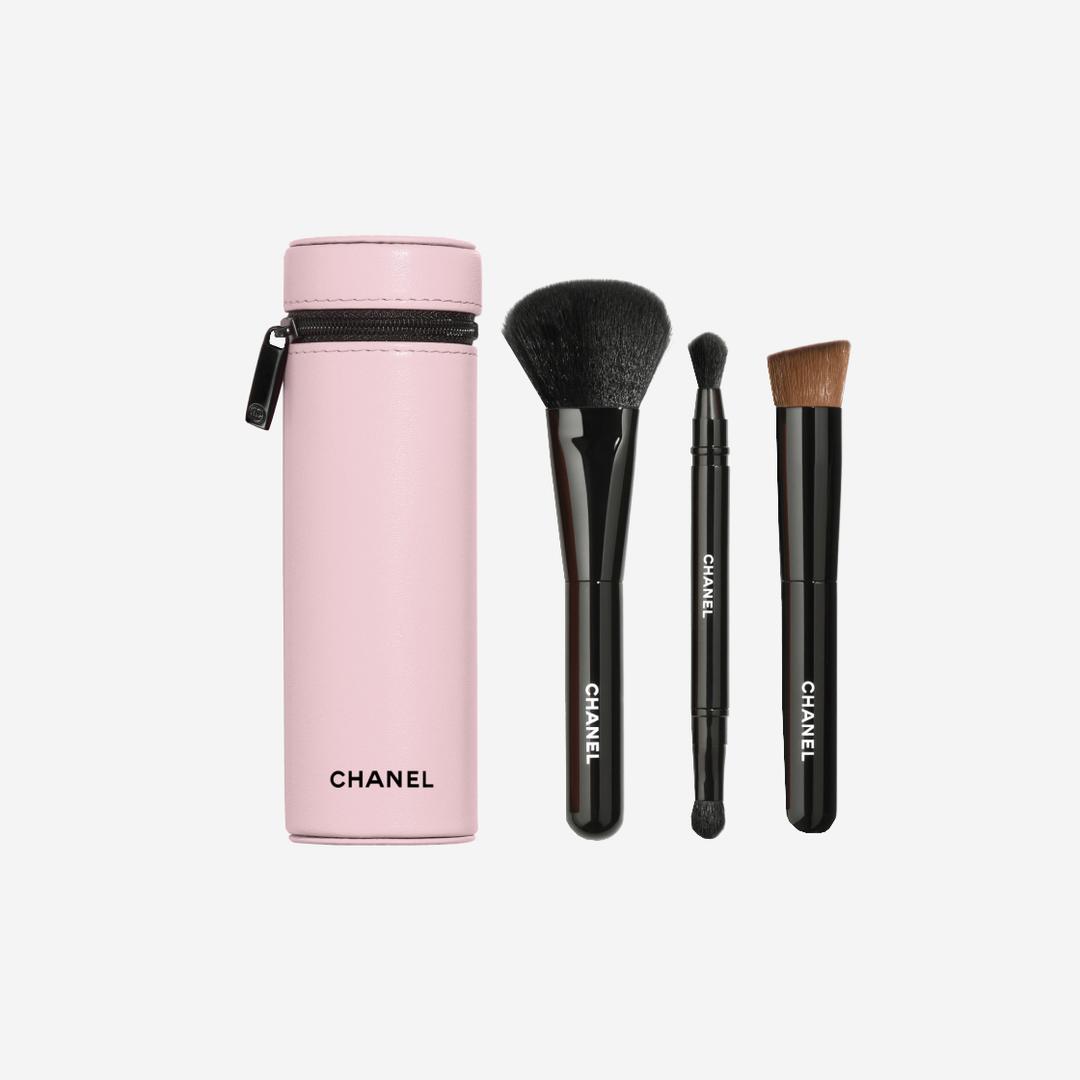 Chanel Codes Couleur Limited Edition Essentiel Brush Set with Pouch 111 Ballerina (Set of 3)
