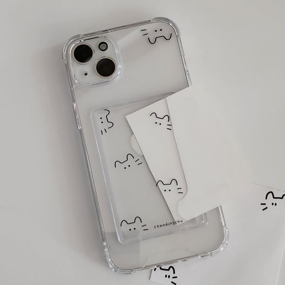 [카드,탱크] ﻿리틀키튼 검정 / 흰색 카드전면보호케이스