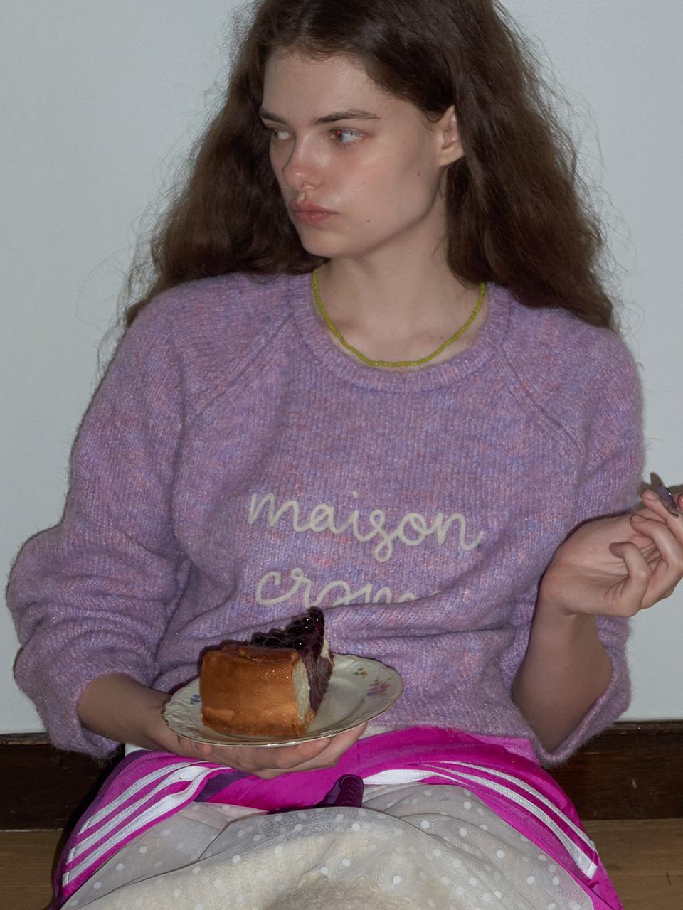 Gelato Lettering Knit _ Lavender