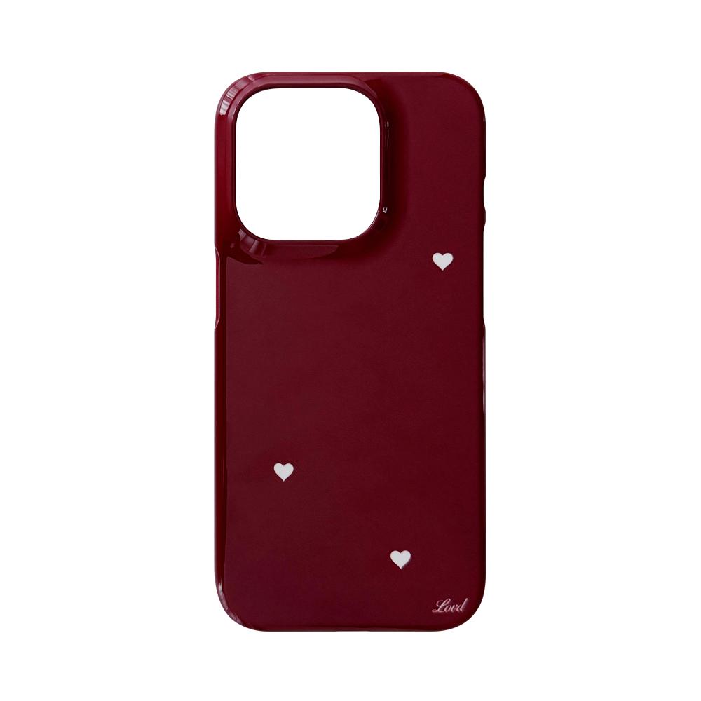 STARRY HEART PHONE CASE BURGUNDY (glossy hard)