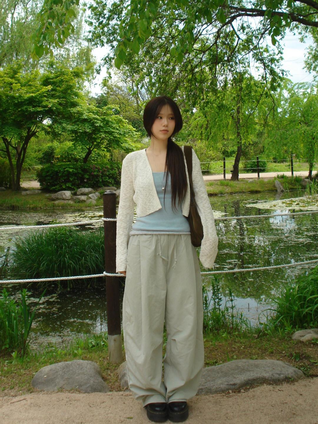 space nylon pants