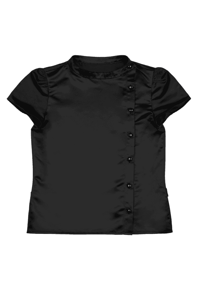 SHORT SLEEVE PUFF SHIRT - Black - (03.31 순차배송)