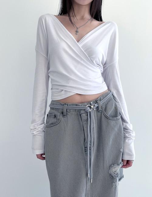 rayon hood wrap tee