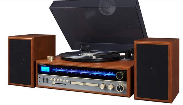 오로라정품 미국 크로슬리1975T 라디오/CD/블루투스/턴테이블 Retro HIFI오디오.오디오 테크니카 카트리지 채용