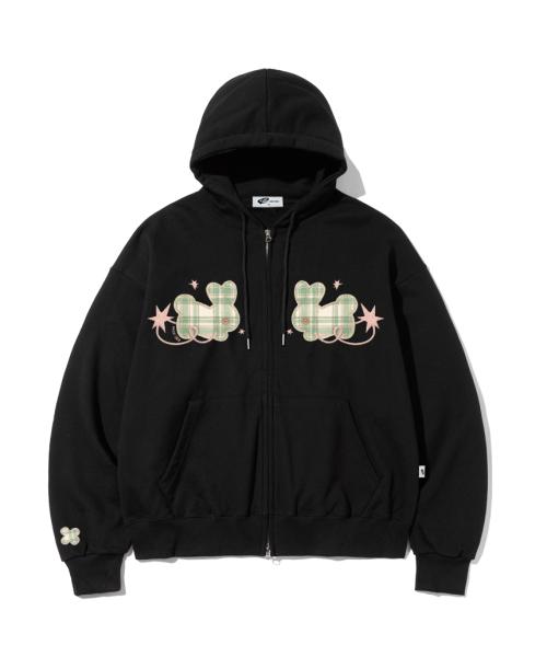 버니패치 프린트 투웨이 후드집업 [2color]