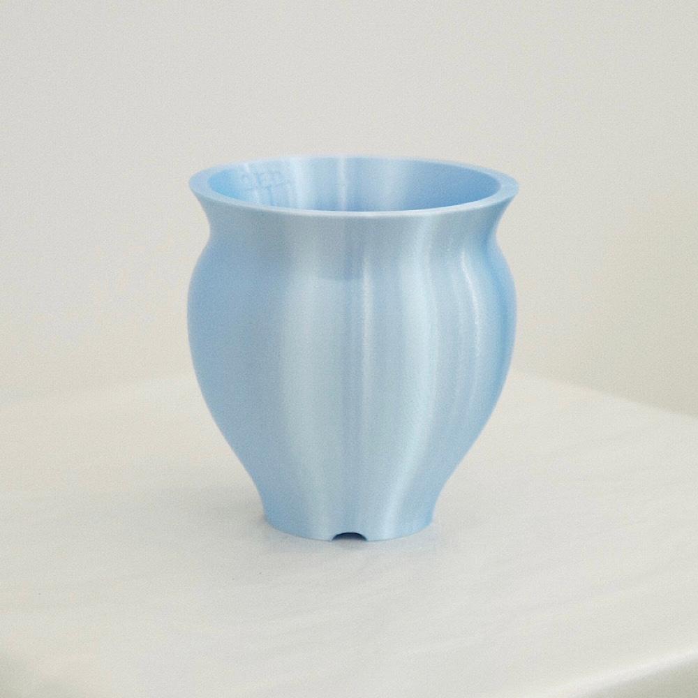 Retusa pot 130 - pearl blue