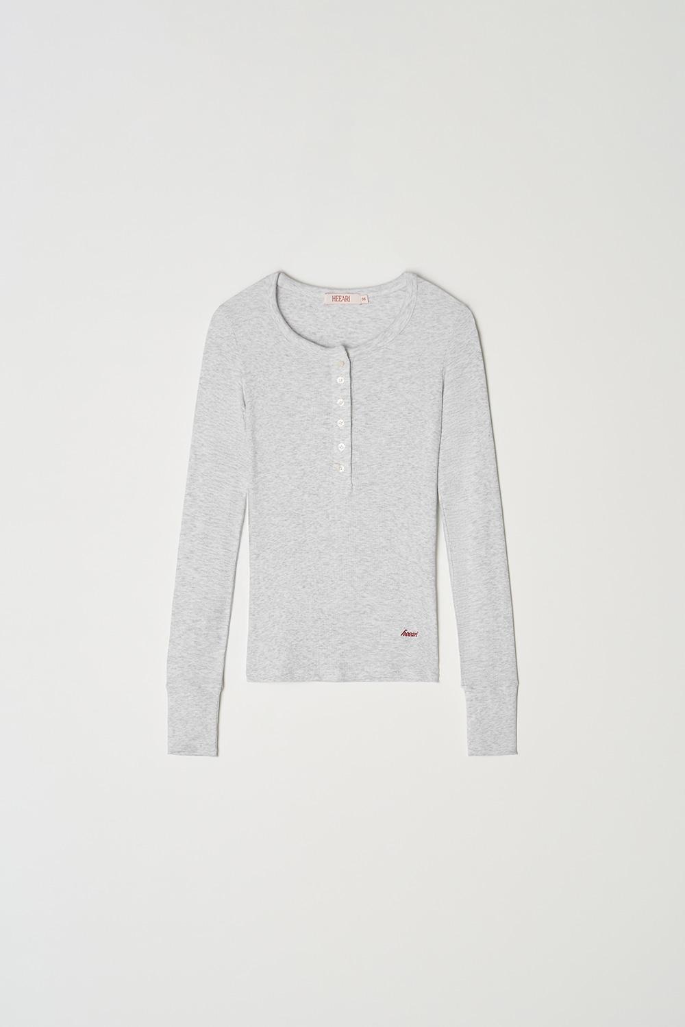 팬지 헨리넥 롱 슬리브_라이트그레이