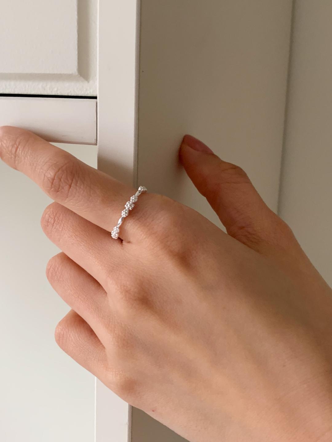 925 silver 로지 플라워 꽃 오픈사이즈 반지