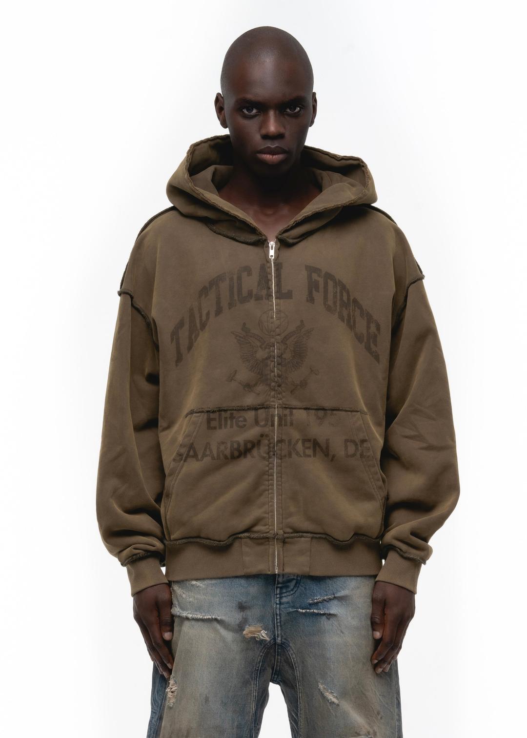 TACTICAL FORCE ZIPPER VINTAGE OLIVE - 3