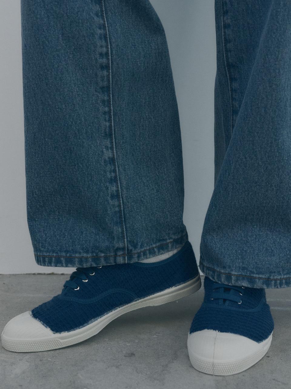 TENNIS LACET WAFFLE - BLUE