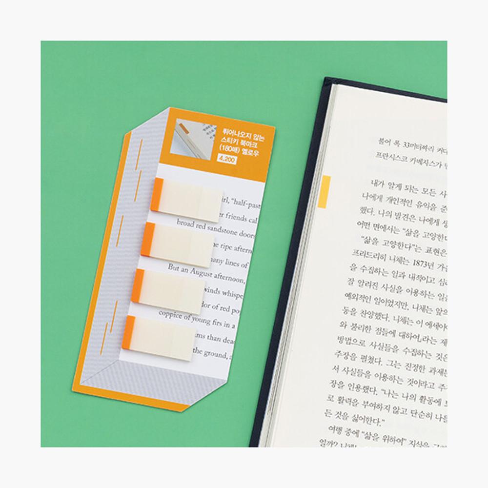 [알라딘 굿즈] 튀어나오지 않는 스티키 북마크 - 옐로우 180매