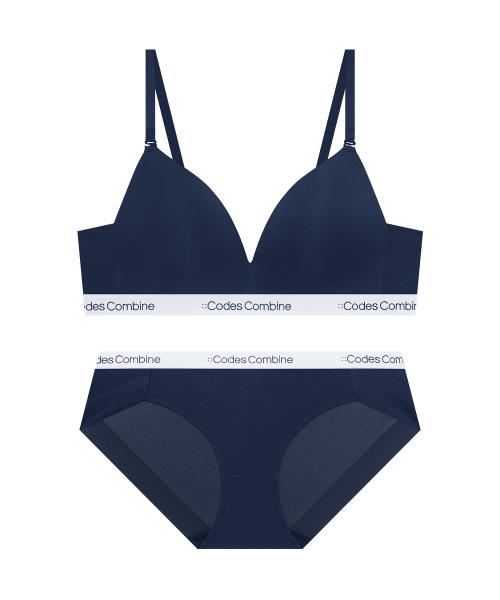 에어로쿨 트라이앵글 로고 브라렛 팬티세트_네이비