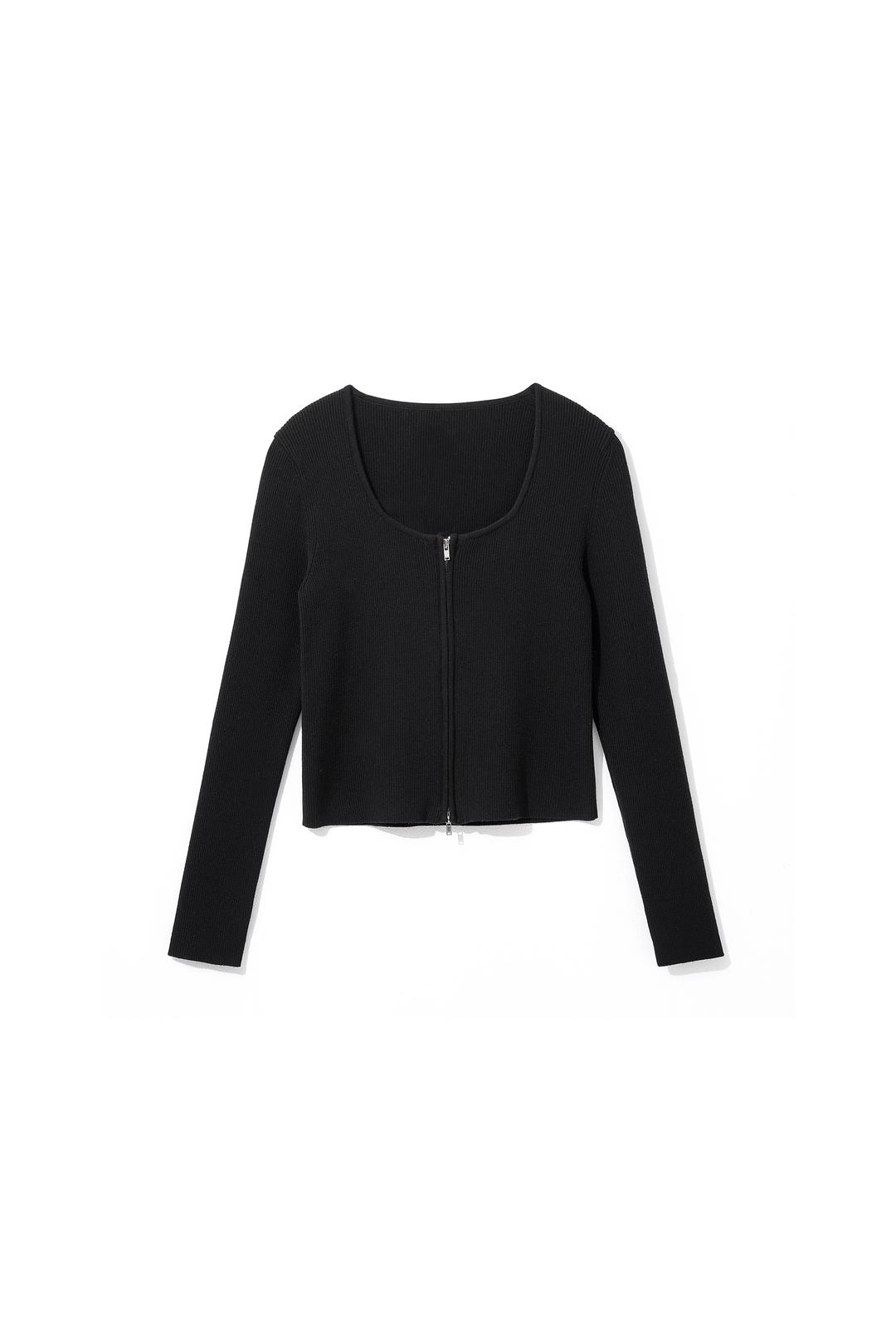 Ring 2-Way Zip-Up Black