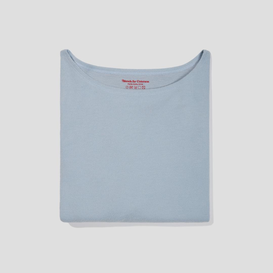Restrained boat neck tee shirt (Sora)