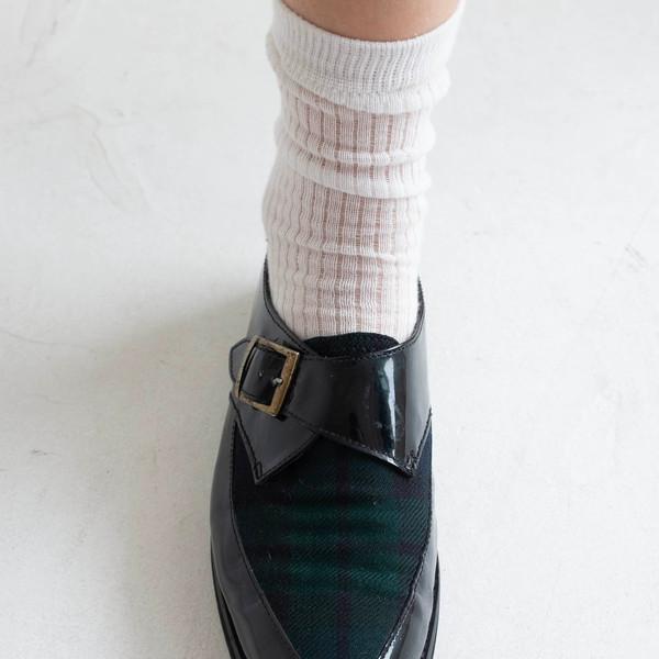 McQ Patent Leather Wool Trim Monk Strap Shoes