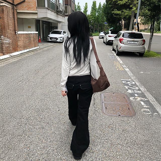 루프온 버터플 루즈 플레어 팬츠