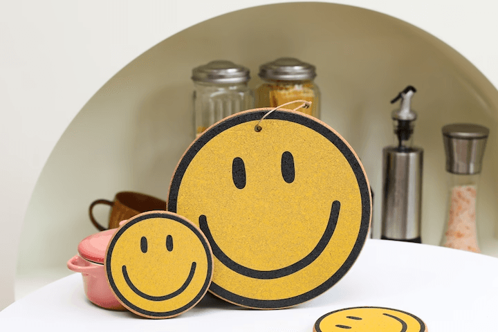 스마일 냄비 받침 컵 받침대 티코스터