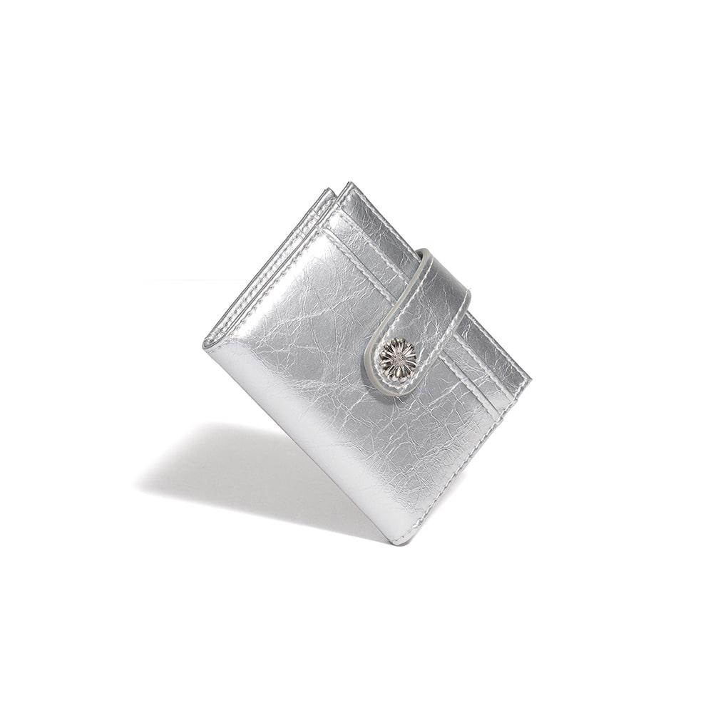 미니 데이지 포토 슬롯 동전 카드지갑 실버