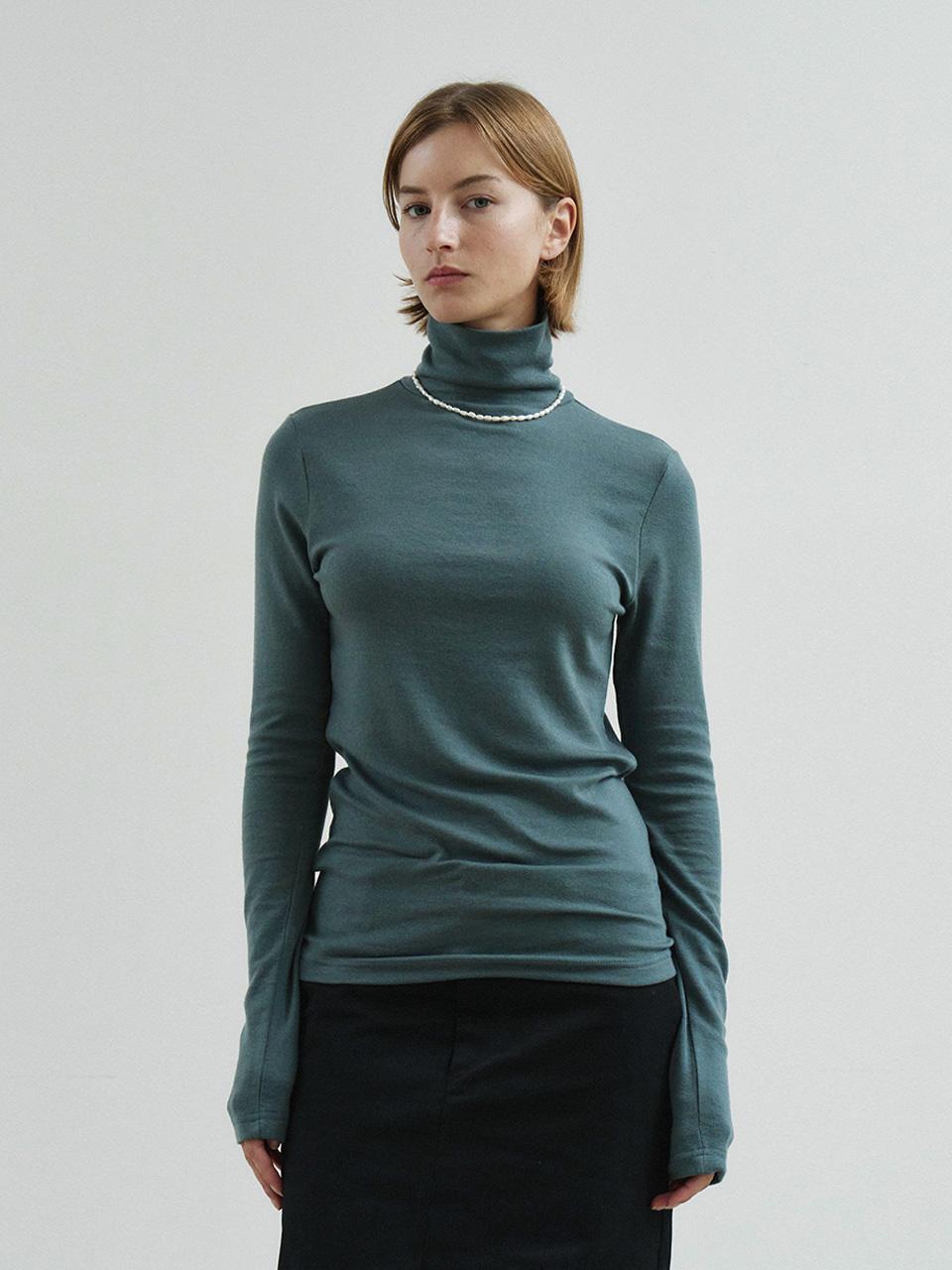Fluo Long sleeved T-shirt teal blue