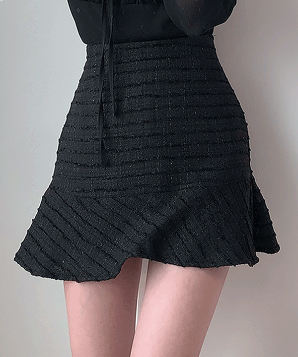 루미 트위드 프릴 스커트 3color