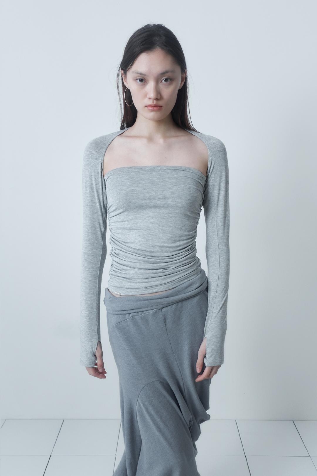 BOLERO TUBE TOP SET / GRAY