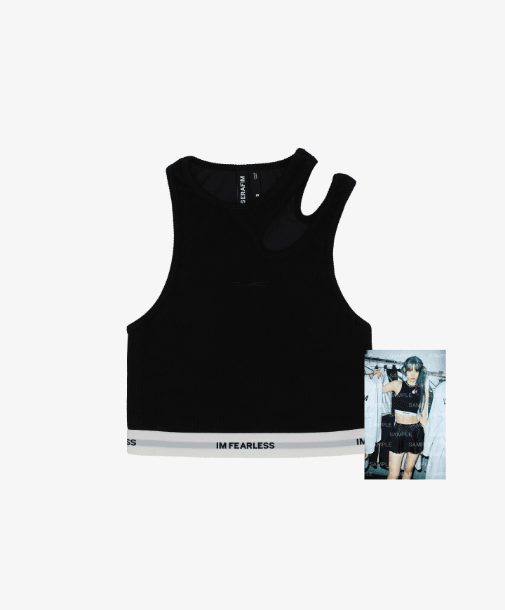 Cut-Out Neck Bra Top (Black)