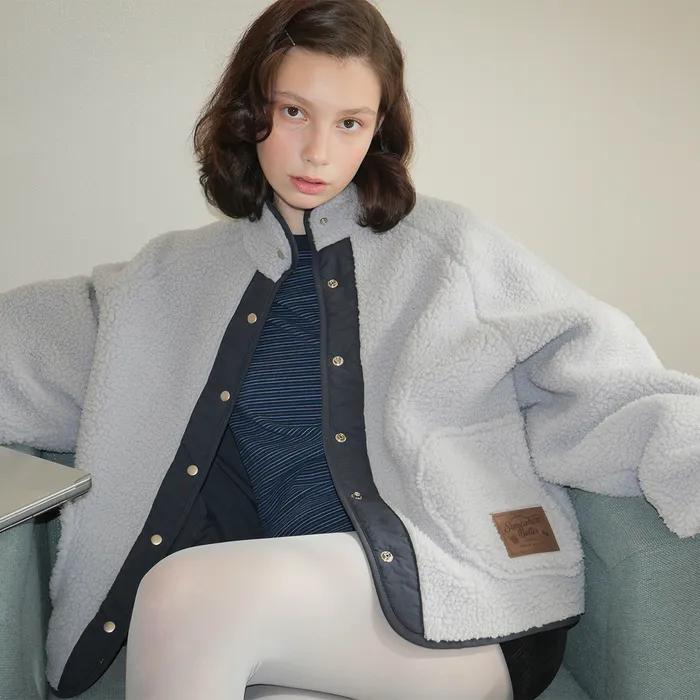 [8th] Poppy Fleece Jumper - Ash Blue