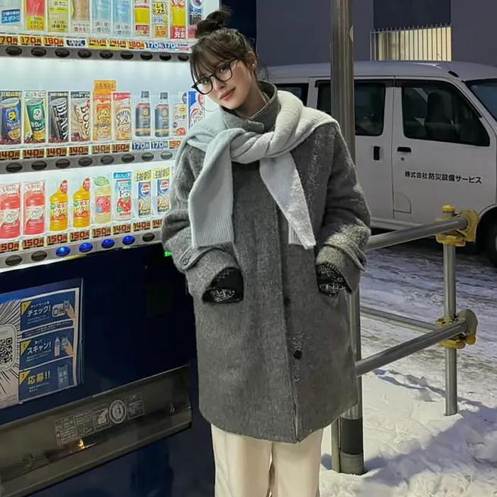 [10차] Alpaca half coat (Gray)