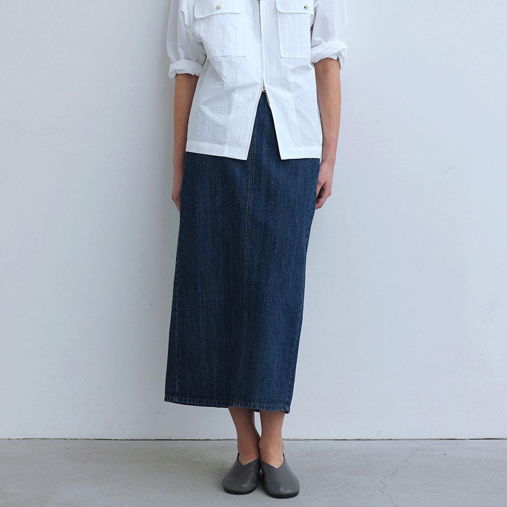 Maxi Denim Skirt in Indigo Blue